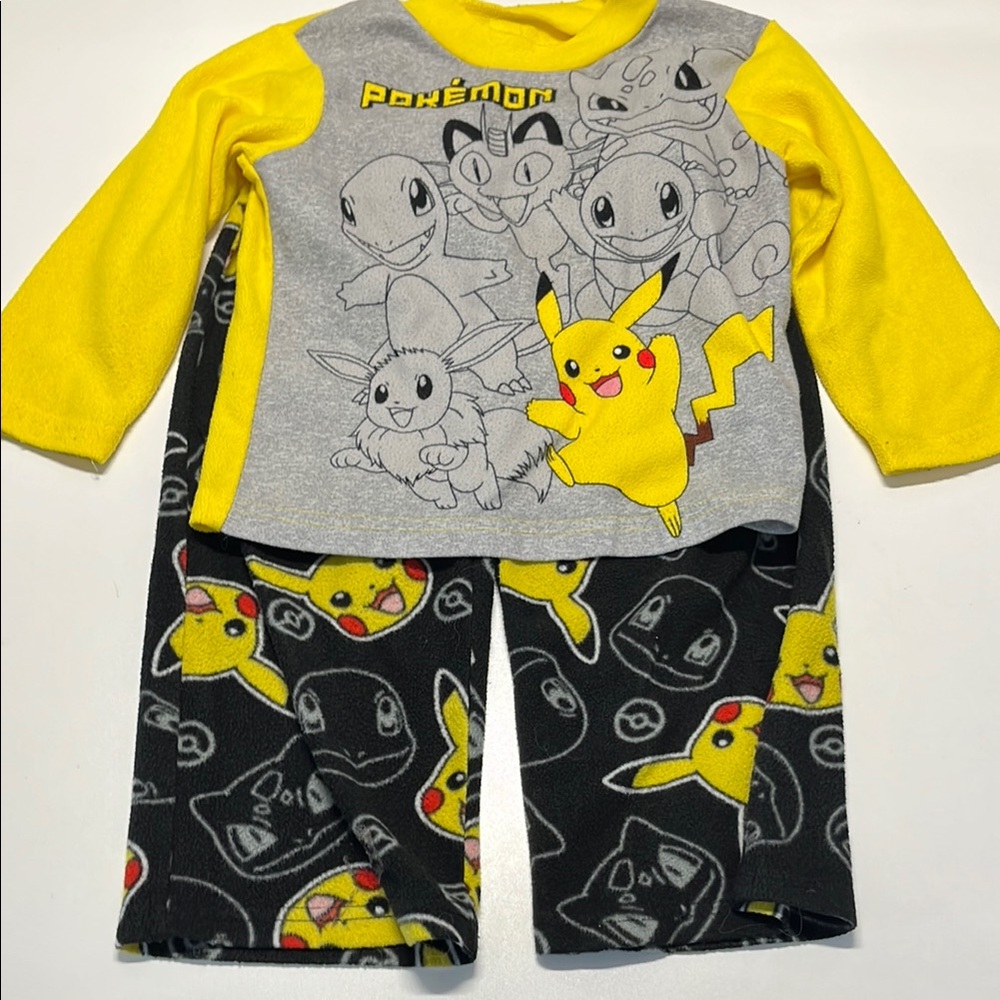 Pokemon Yellow and Gray Pajama Set for Cozy Nights
